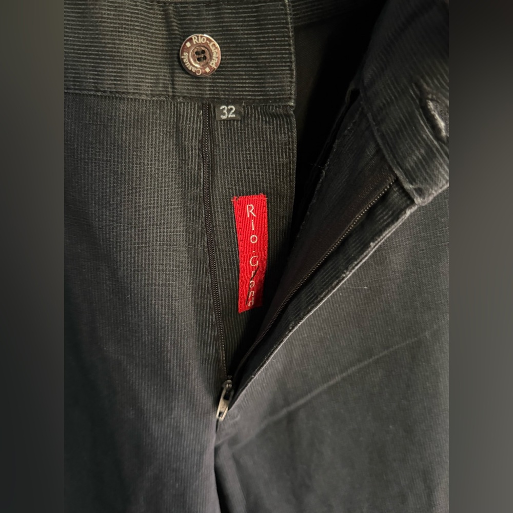 RIO-GRAND, Men’s Black Casual Pants Size 32 Straight Leg Back Flap Pockets NWT. - Picture 5 of 12